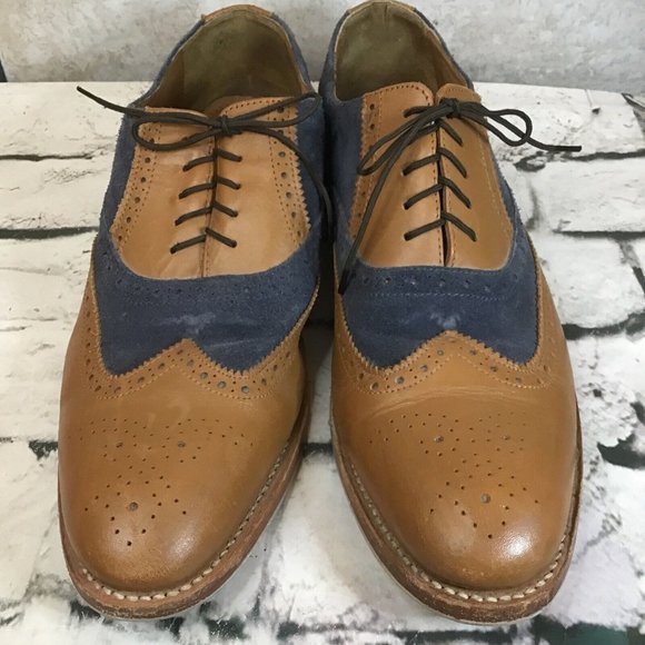 Samuel Wndsor Shoes Mens Size 12 Classic Wingtip Oxfords Lace Up Leather - Picture 2 of 14